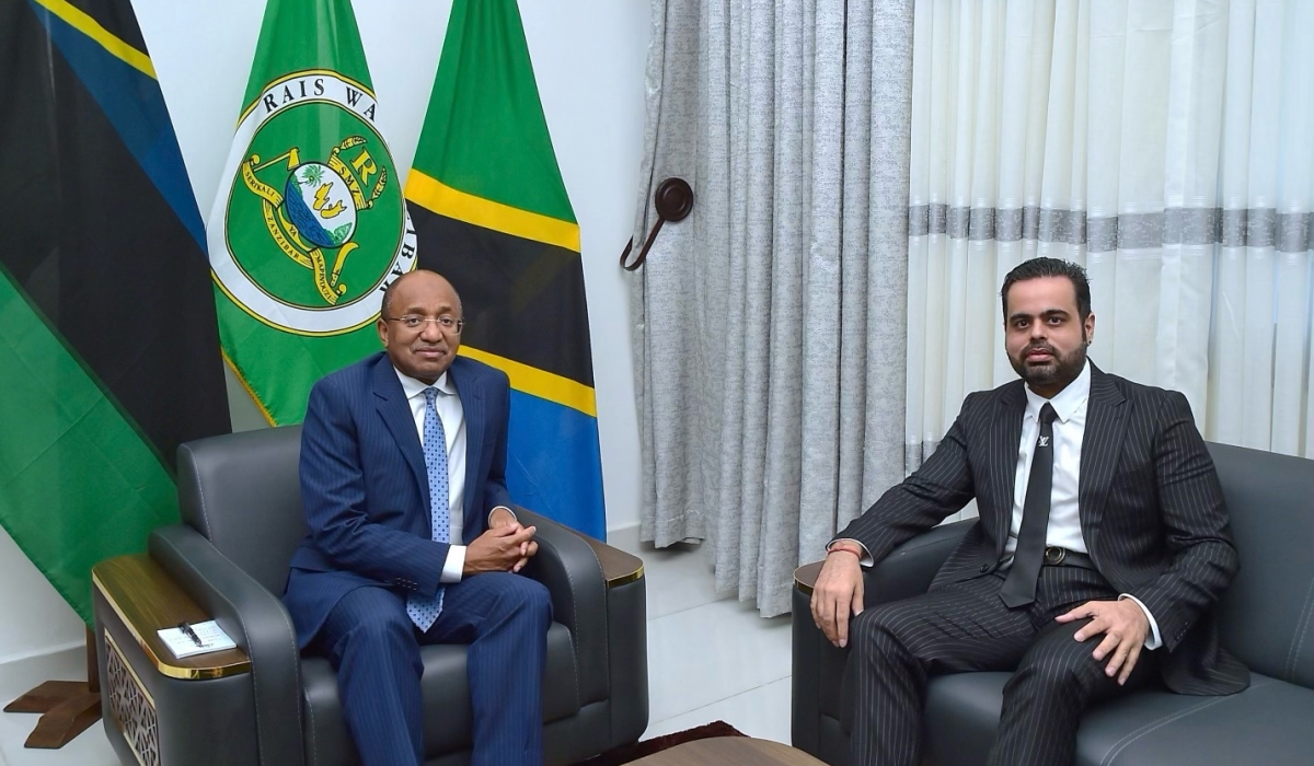 Zanzibar President Dr. Hussein Ali Mwinyi with billionaire investor Prateek Suri. Courtesy