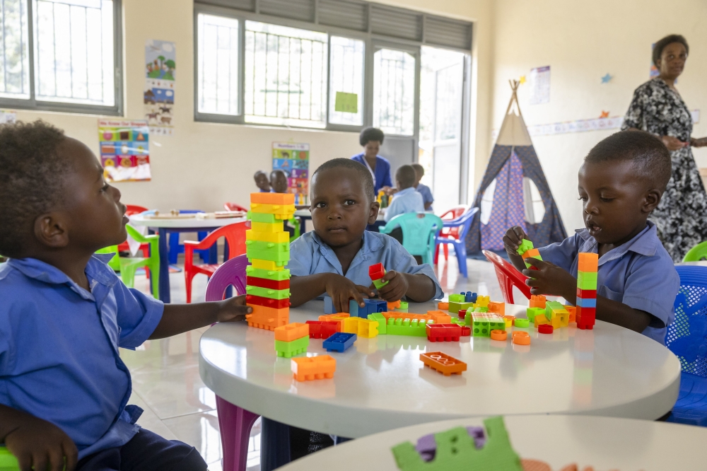  Students attend class following the government’s revised school hours for lower primary learners, specifically P1 to P3. Photo by Olivie Mugwiza.