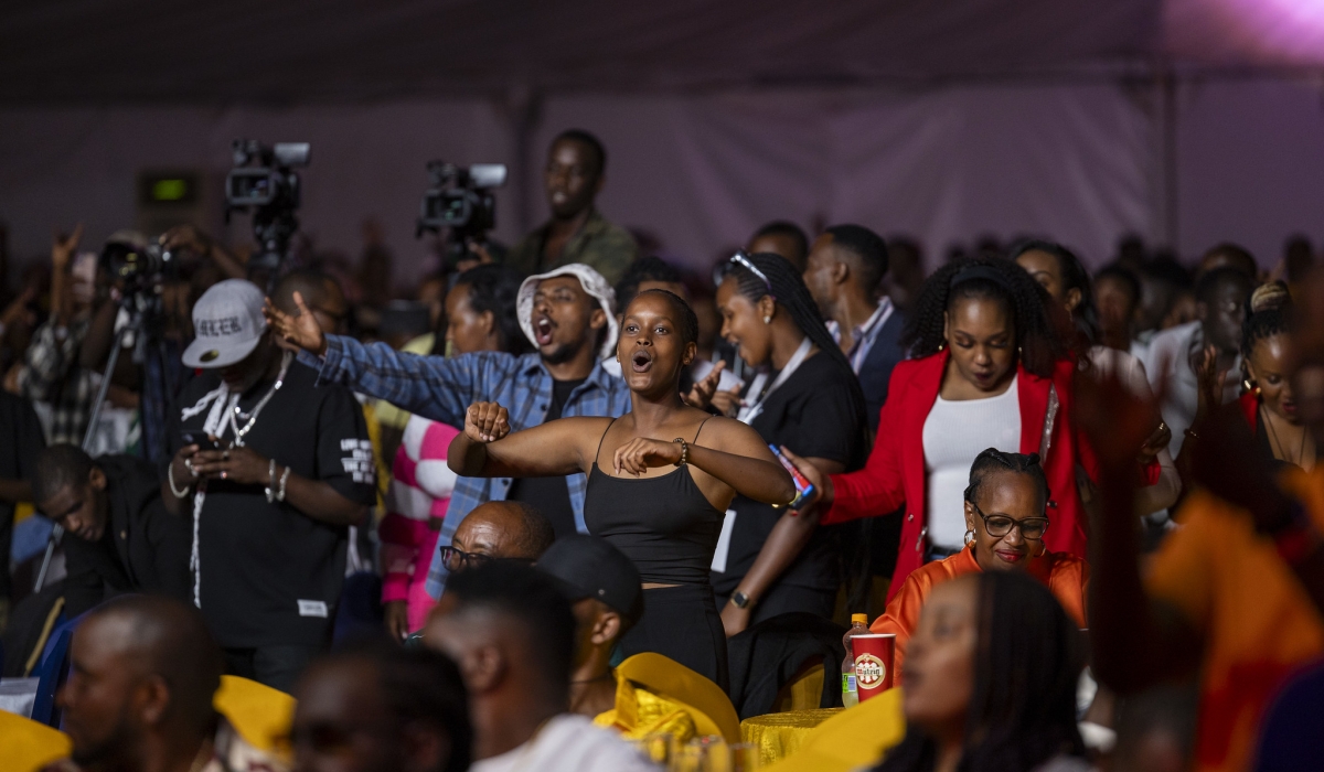 Youths at artiste Platini Nemeye’s first solo concert dubbed &#039;BABA Experience&#039; at Kigali Conference and Exhibition Village, in March 2024. PHOTO BY OLIVIER MUGWIZA