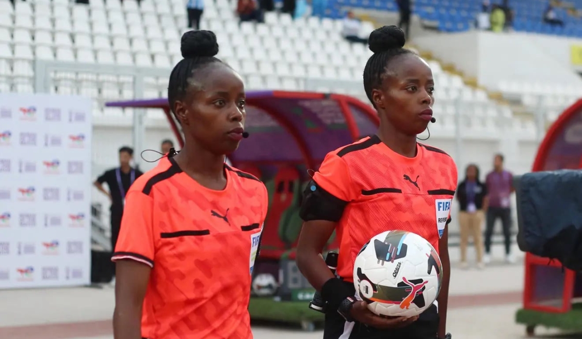 Rwandan twin referees Aline Umutoni and Alice Umutesi flying high at WAFCON 2024 in Morocco-courtesy