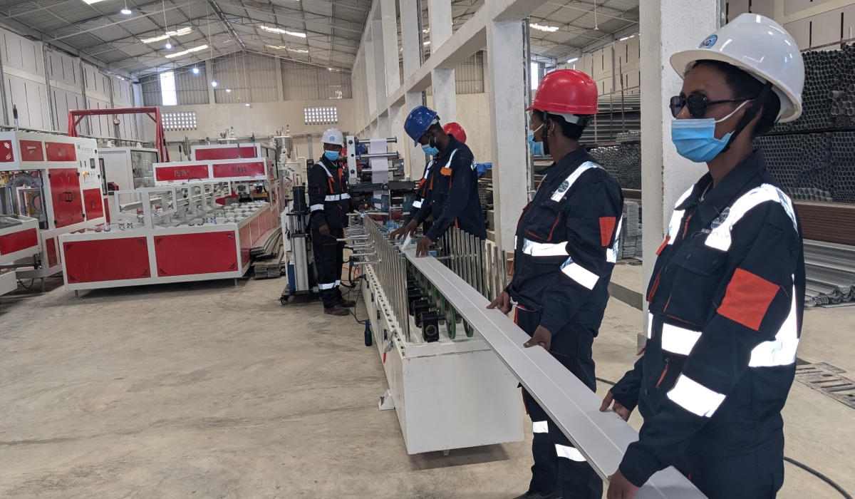 A newly inaugurated Rwf13 billion factory producing construction and sanitary hardware in Bugesera Special Economic Zone.