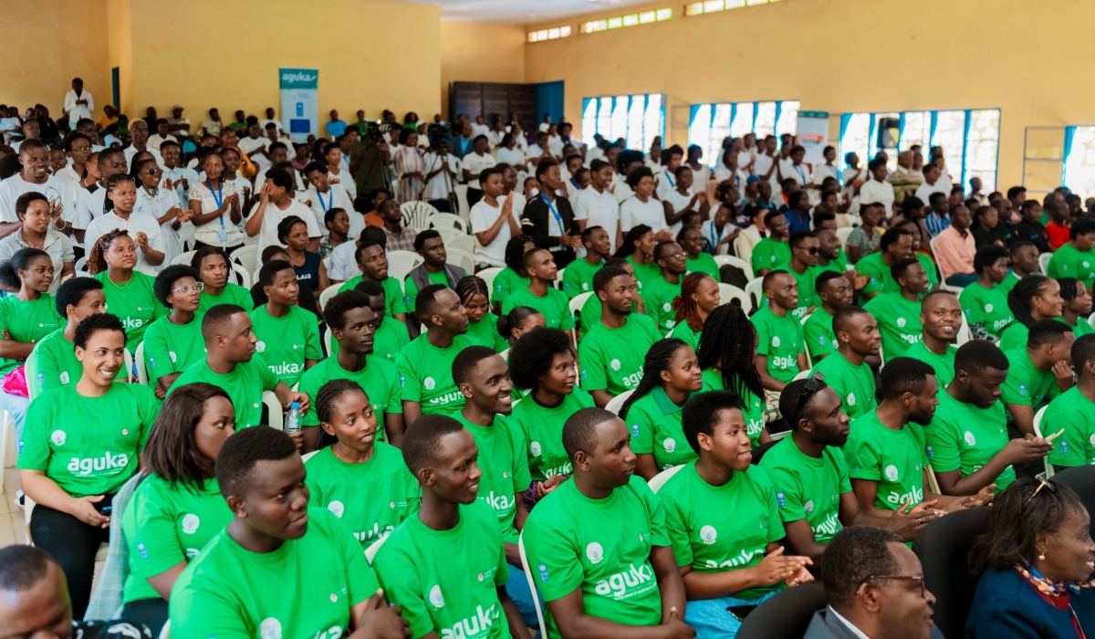 Youth participate in Aguka 2025, an initiative aimed at empowering Rwandan youth through training, mentorship, funding, and access to loans. Courtesy Photo