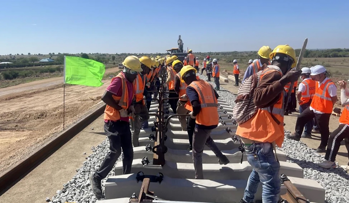 A railway worker at work. Tanzania and Rwanda recently announced plans to strengthen railway and air connectivity, a strategic step toward boosting regional integration and economic development.