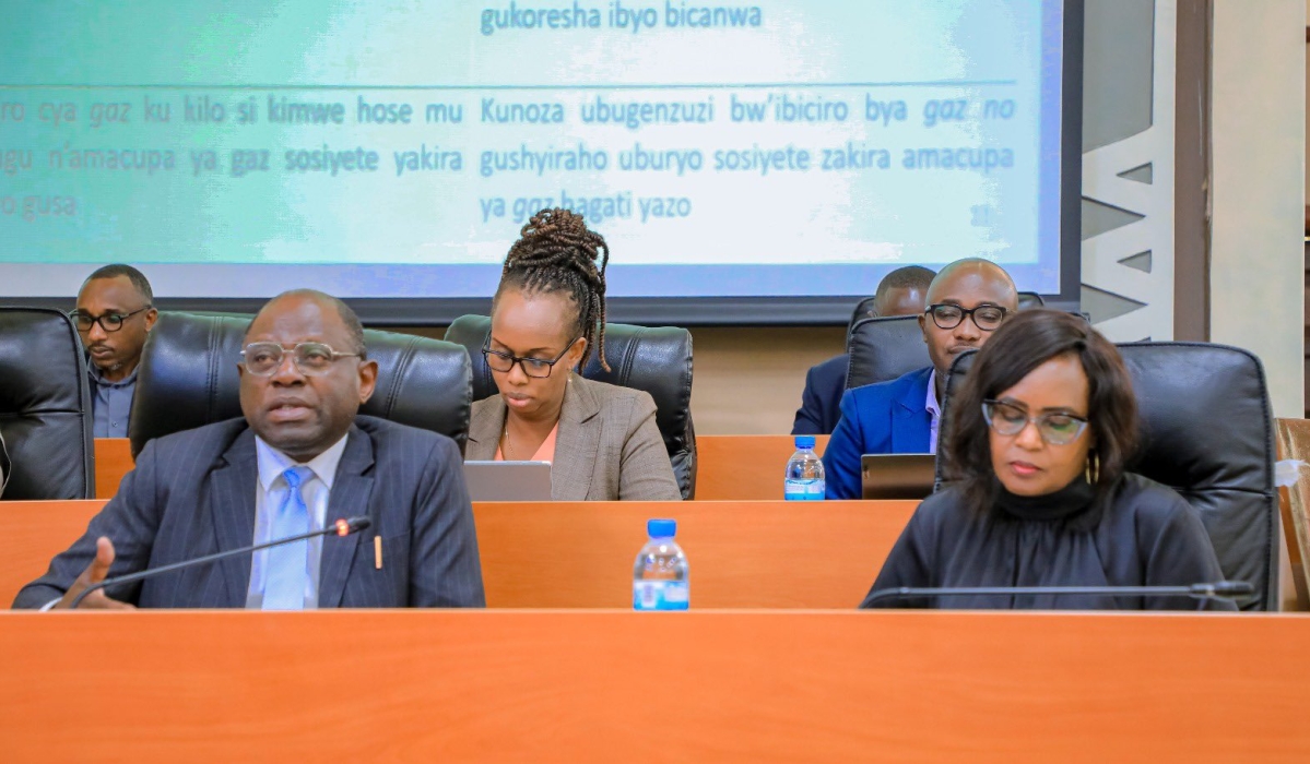 The Senate Committee on Foreign Affairs, Cooperation, and Security presenting a report on oversight activities aimed at combating genocide ideology and promoting unity and resilience. Courtesy