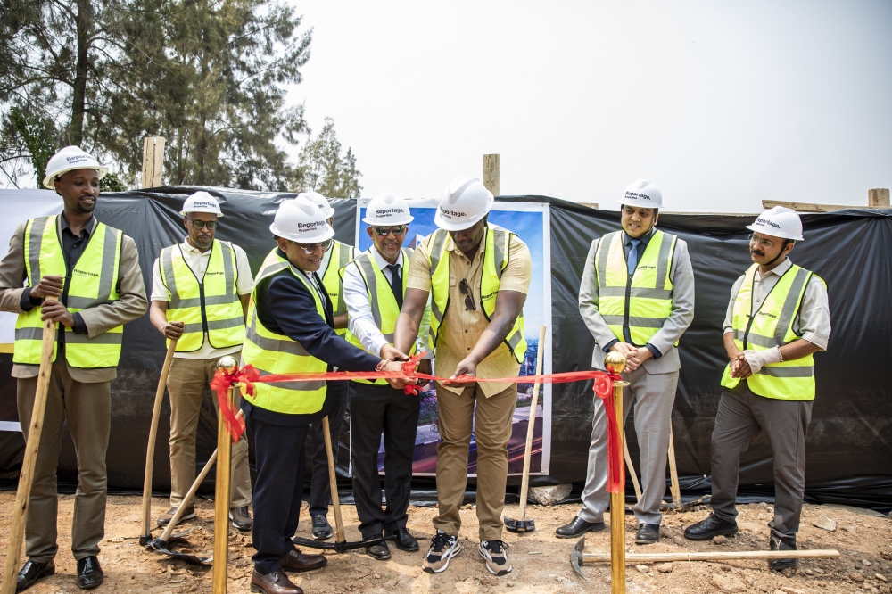 Officials from Reportage Properties, a real estate developer,  launch the construction of Indabyo Heights apartments in Nyarutarama on Friday, August 8. Dan Gatsinzi