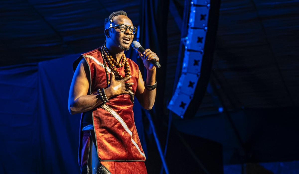 Gakondo singer Jules Sentore recently released his new album, Umudende-Photo by Kellya Keza