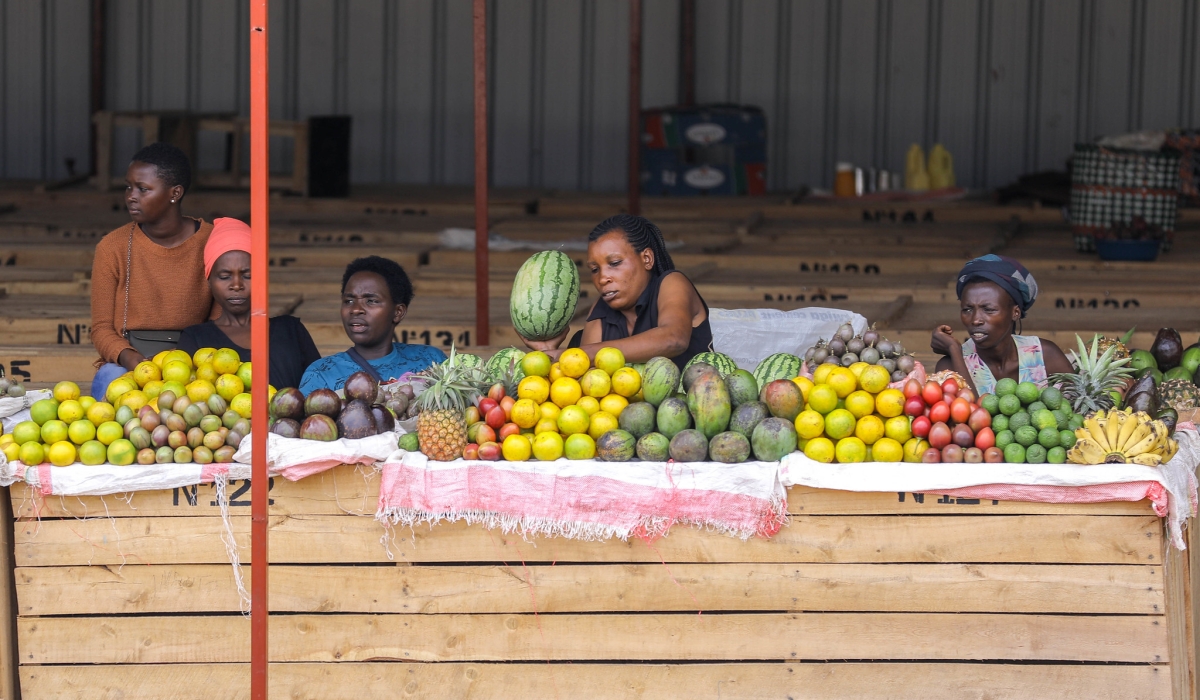 Former street vendors who were given stands at Agakiriro market in Kimironko. Craish BAHIZI