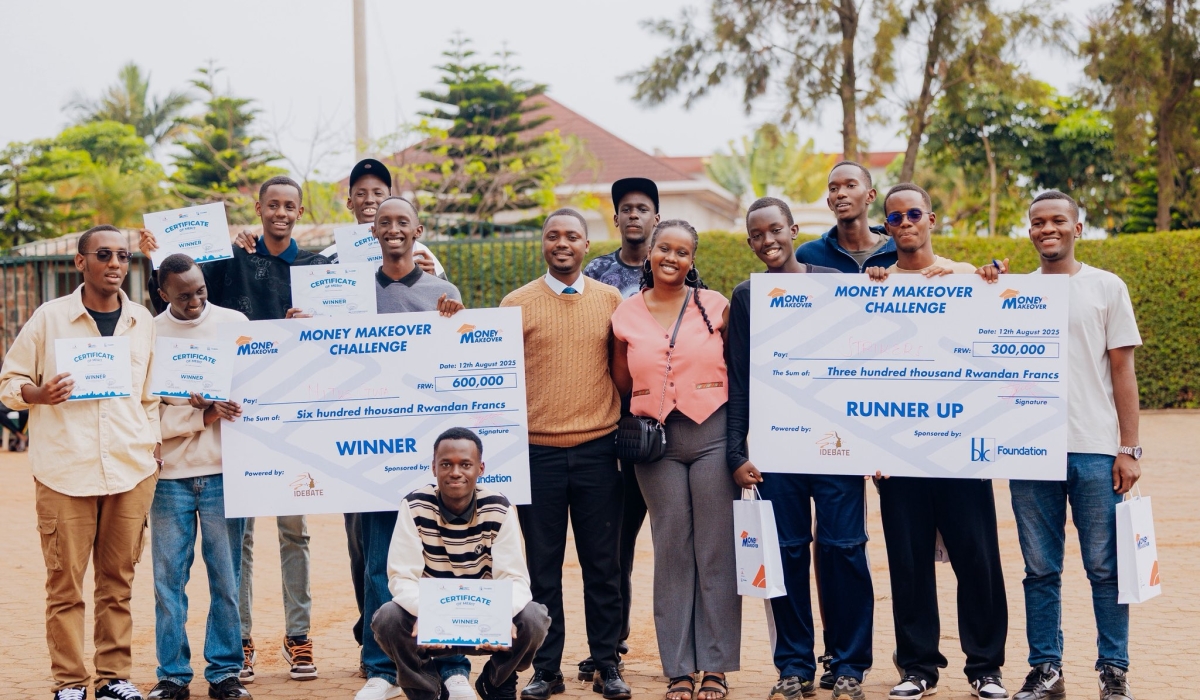 The winning team received Rwf 600,000, while the runners-up were awarded Rwf 300,000, invested in the AGUKA Unit Trust Fund, a fund managed by BK Capital. Courtesy