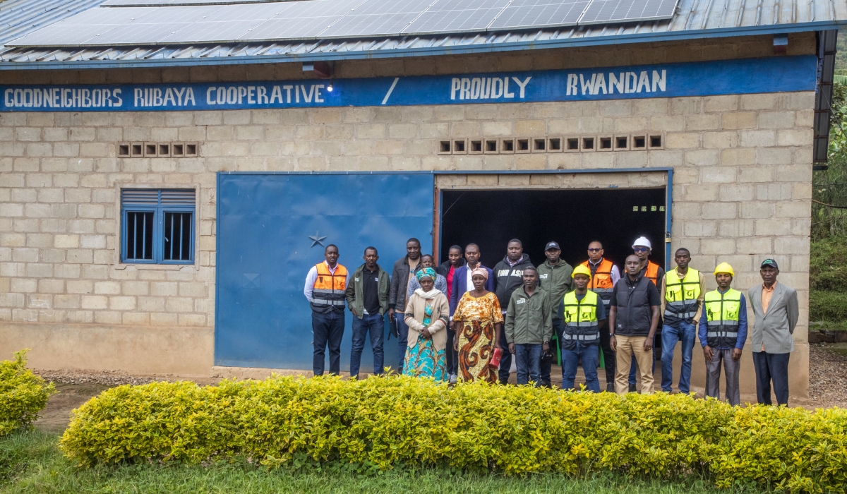 Kolmena Group Ltd has officially handed over a 30-kilowatt solar power system to the Rwanda Green Fund and the Good Neighbors Cooperative in Rubaya Sector, Gicumbi District. on Tuesday, August 13. Craish BAHIZI
