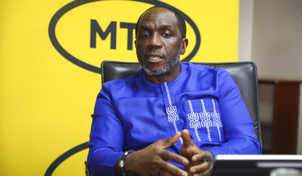 Dunstan Ayodele Stober, MTN’s Chief Finance Officer during an interview with The New Times on Thursday, August 14. Craish Bahizi