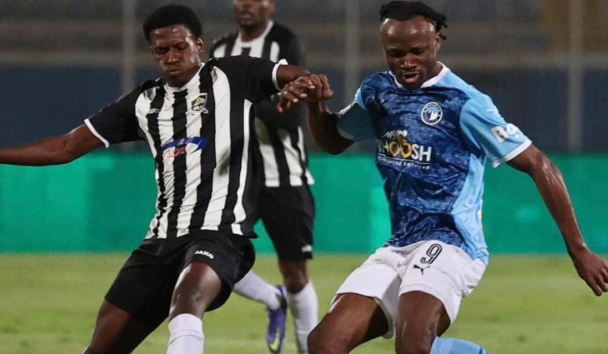 APR and Pyramids players vie for the ball during a previous encounter.