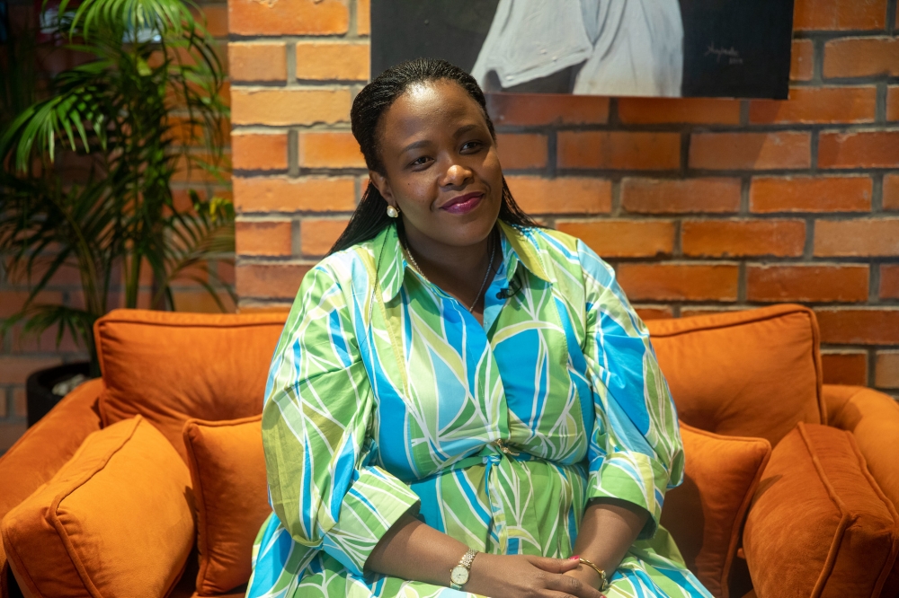 Clare Akamanzi, CEO of NBA Africa, during an interview with The New Times in Kigali on August 1, 2025. She spoke about sports, leadership, and breaking barriers across the continent. Photo by Willy Mucyo.