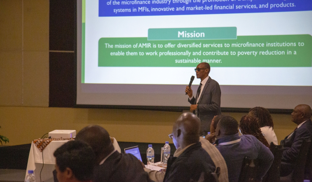 Delegates follow a presentation during the 2025 Microfinance Winter School for CEOs of Microfinance Institutions in Zimbabwe and Rwanda in Kigali on August 19. Courtesy
