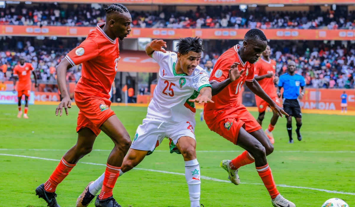 Thousands of fans watch a crucial game between Kenya and Morocco during the CHAN.
