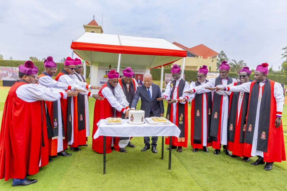 President of Senate François-Xavier Kalinda joins the leaders of the Anglican Church of Rwanda to celebrate the 100th anniversary, at Gahini Diocese in Kayonza District on Sunday, August 24.
