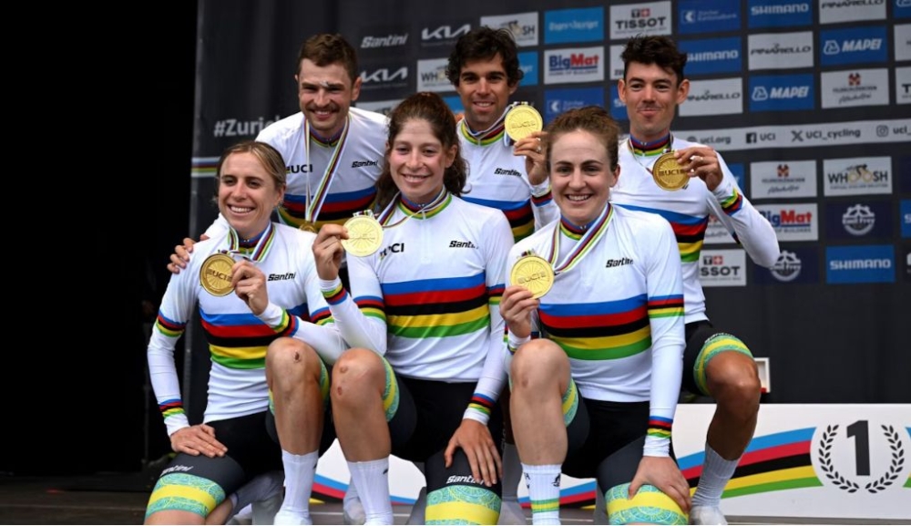 Australian squad that claimed the 2024 Mixed Team Relay Time Trial-courtesy
