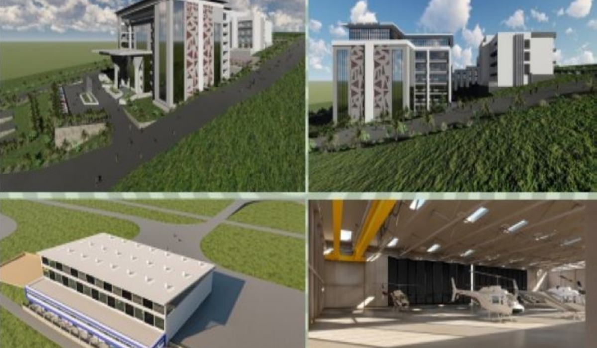 The artistic impression of the Centre of Excellence for Aviation Skills, whose construction was launched in February 2024, in Kigali.