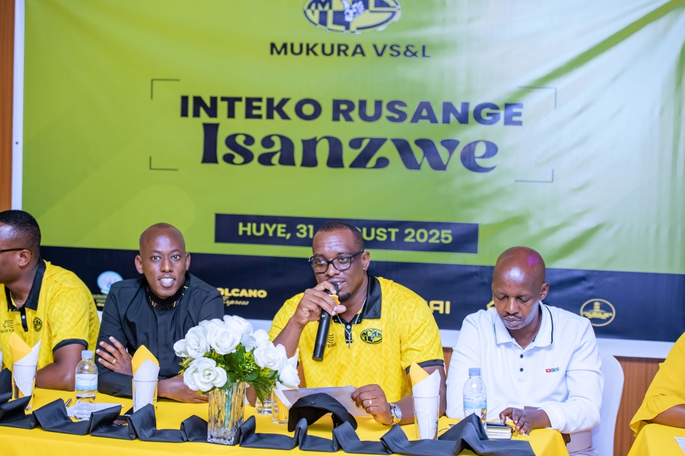 Mukura VS President Yves Nyrigira (2nd from right) has said that the club&#039;s Rwf 400 million budget will be enough to compete for the title of the 2025-26 season-courtesy