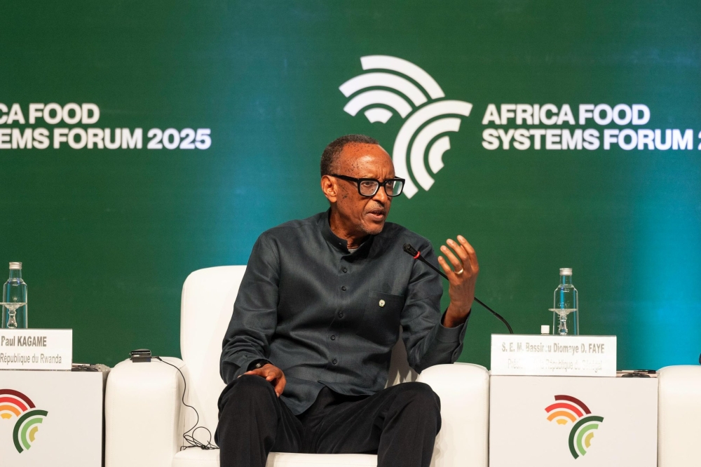President Paul Kagame speaks at the Africa Food Systems Forum  in Dakar, Senegal on Monday, September 1,. Photo by Village Urugwiro