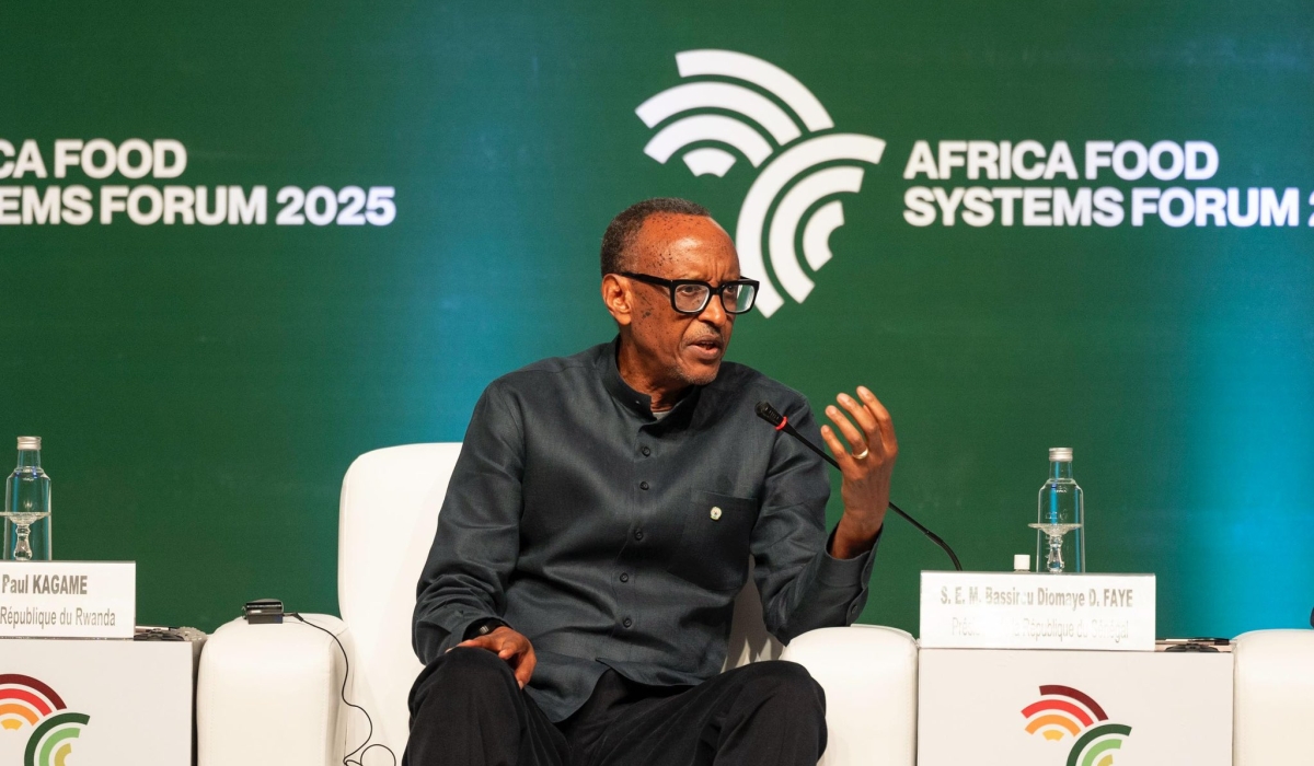 President Paul Kagame speaks at the Africa Food Systems Forum  in Dakar, Senegal on Monday, September 1,. Photo by Village Urugwiro
