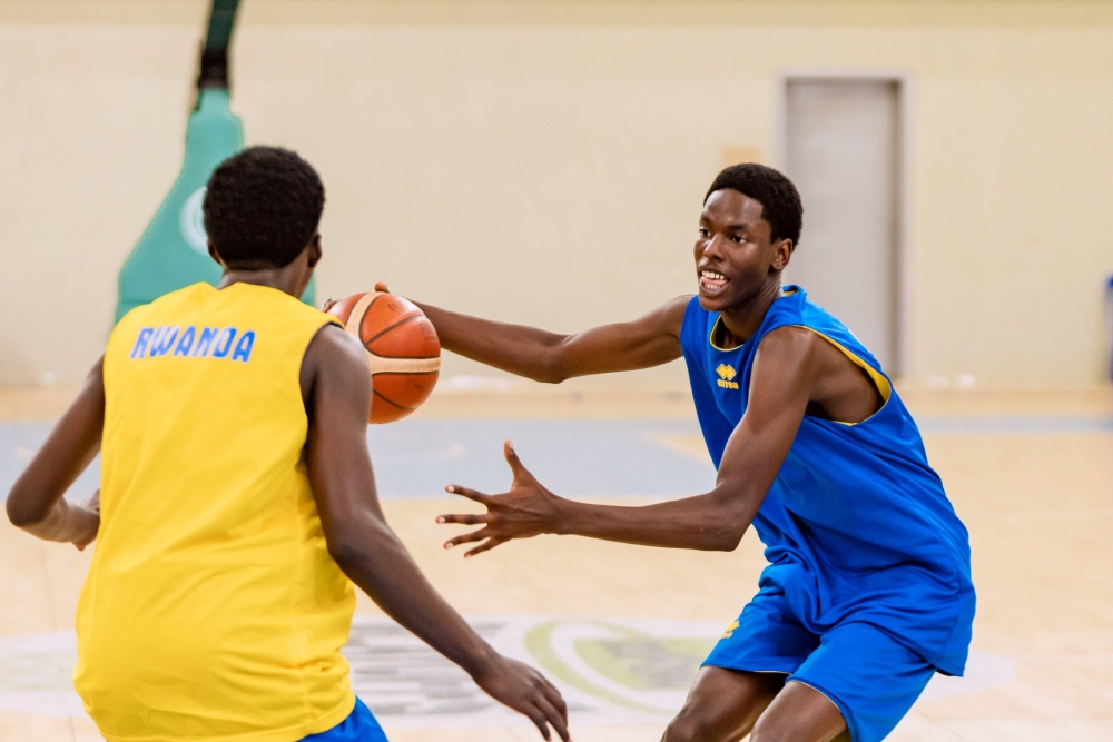 U16 National team players during a training session ahead of Afrobasket games. Courtesy