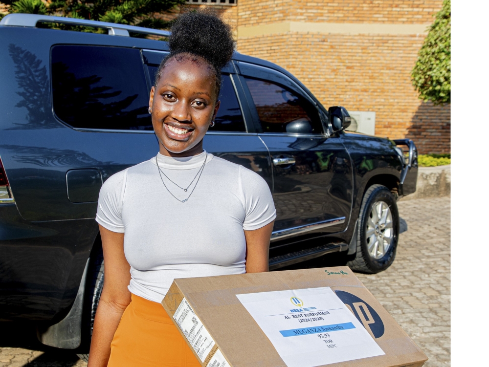 Samantha Muganza of Muhabura Integrated Polytechnic College in Musanze District, who did tourism and hospitality, scored 93.93.