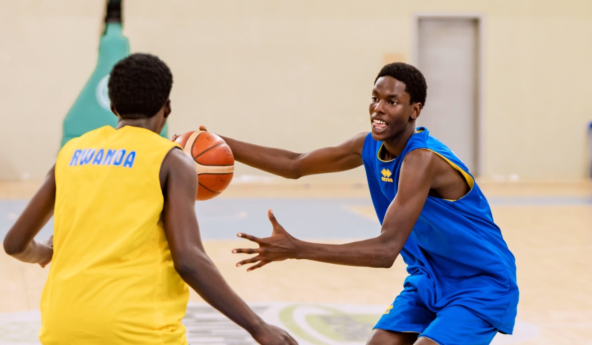 U16 National team players during a training session ahead of Afrobasket games. Courtesy