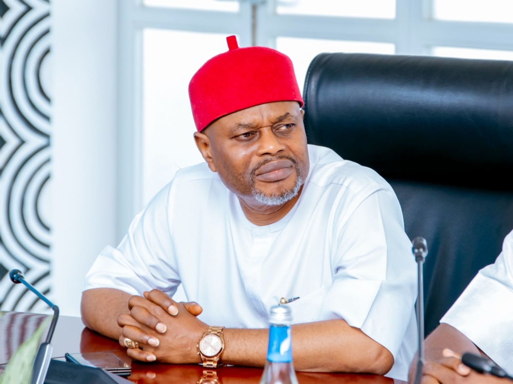 Nigeria&#039;s innovation minister Uche Nnaji during a meeting with his Rwandan counterparts on Wednesday.