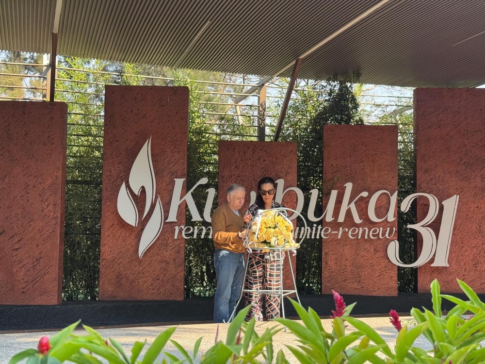 Malaysian actress Michelle Yeoh, who is in Rwanda for a private visit, paid respects to victims laid to rest Kigali Genocide Memorial.
