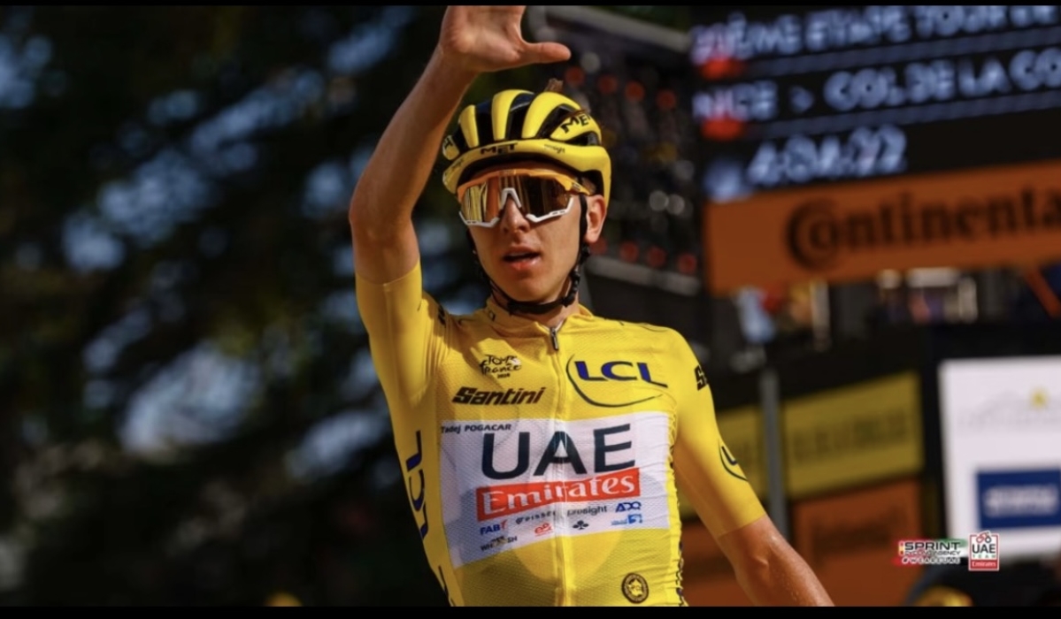 Slovenian star rider Tadej Pogacar will be looking to defend his title in Kigali-Photo by UAE Team Emirates