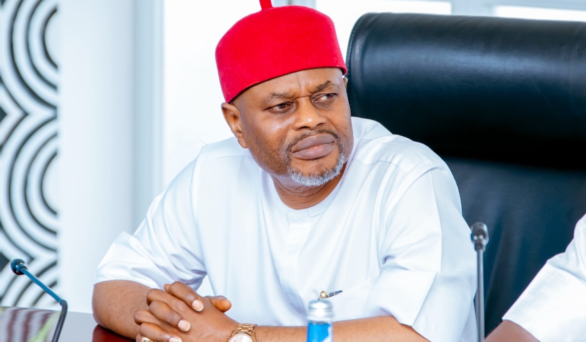 Nigeria&#039;s innovation minister Uche Nnaji during a meeting with his Rwandan counterparts on Wednesday.