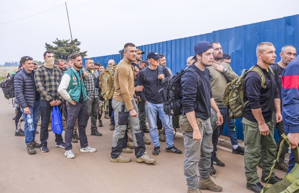 Some of the 288 European mercenaries who were fighting alongside Congolese government army. Courtesy