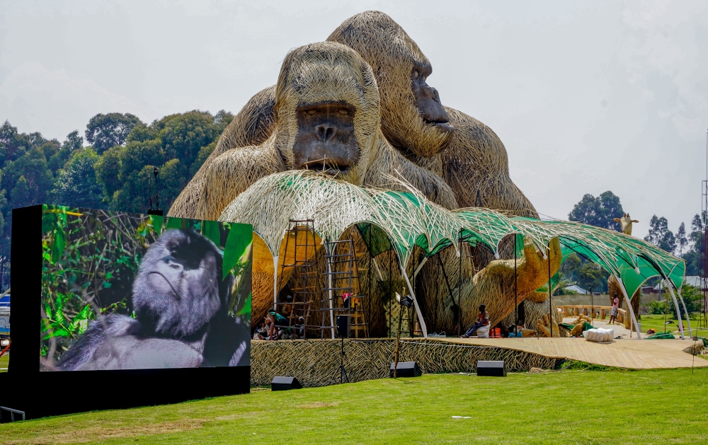 A view of an artwork in Kinigi, where preparations are underway for the 20th edition of Kwita Izina, Rwanda’s annual gorilla naming ceremony, PHOTO BY KELLYA KEZA