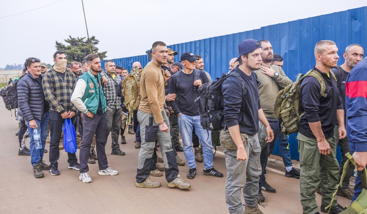 Some of the 288 European mercenaries who were fighting alongside Congolese government army. Courtesy