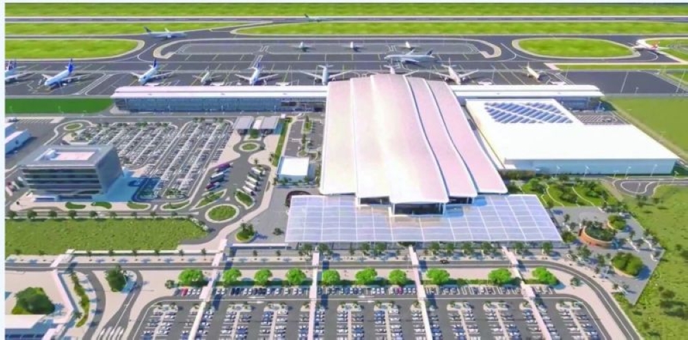 An artistic impression of the New Kigali International Airport being constructed in Bugesera.