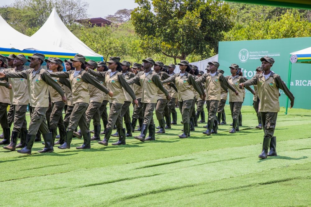 RICA new students during a parade as they completed the Civic Training Programme Itorero, in Bugesera District  on  September 5. Photos by Craish BAHIZI