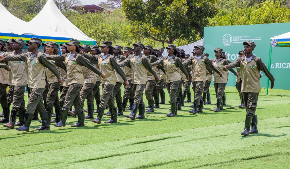 RICA new students during a parade as they completed the Civic Training Programme Itorero, in Bugesera District  on  September 5. Photos by Craish BAHIZI