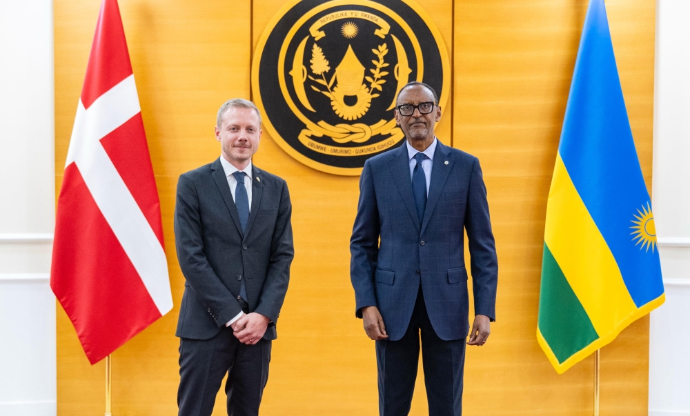 President Paul Kagame received letters of credence of Casper Stenger Jensen of Denmark,  on Monday, September 8. Photo by Village Urugwiro
