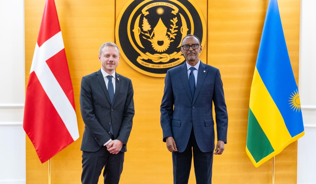 President Paul Kagame received letters of credence of Casper Stenger Jensen of Denmark,  on Monday, September 8. Photo by Village Urugwiro