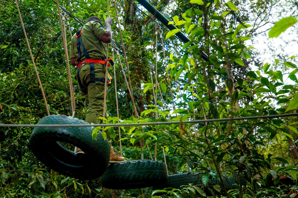 The Gisakura rope course.