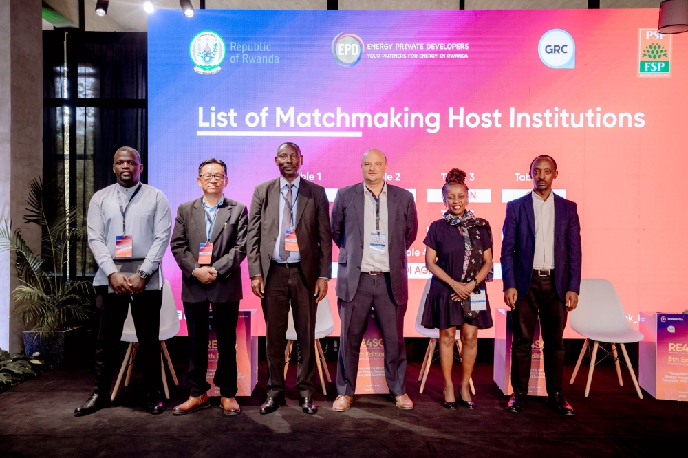 Officials pose for a photo at the 5th Edition of the Renewable Energy for Sustainable Growth Conference and Exhibition on September 9. Courtesy