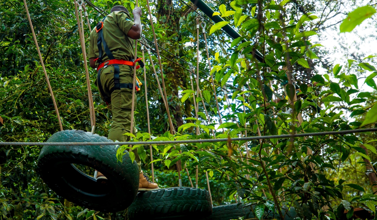 The Gisakura rope course.