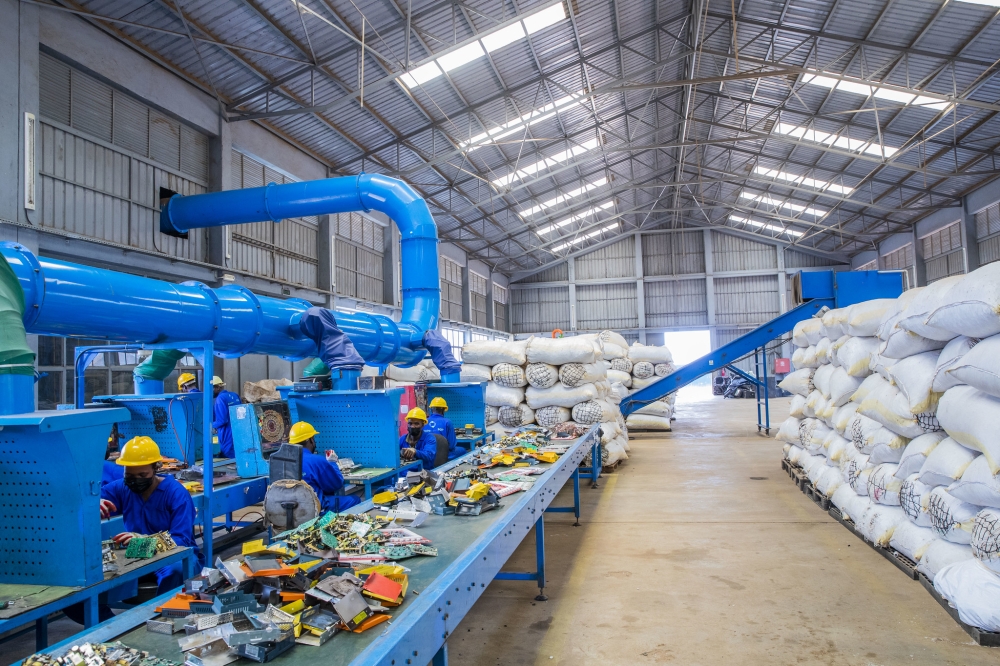 The firm  Enviroserve Rwanda, an e-waste recycling company in Bugesera District.