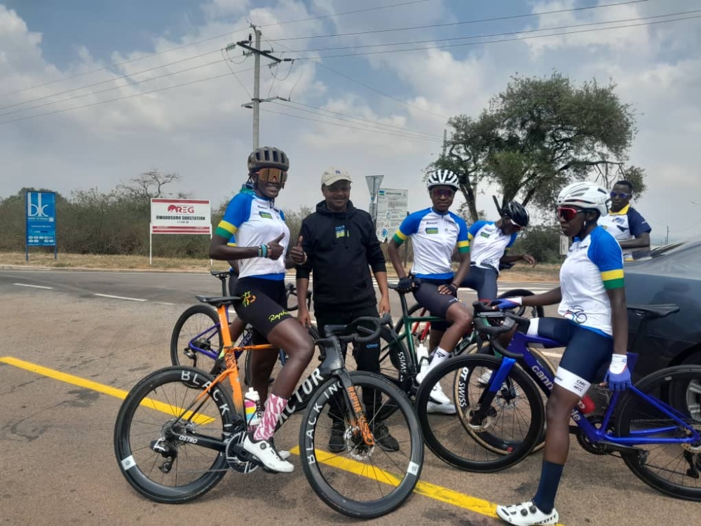 Rwanda women cycling team during training session at their camp base in Bugesera. The team will be vying for not only home glory but also bag some prize money-courtesy