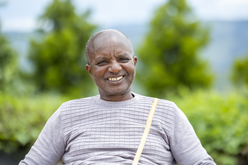 Maître Rutinywa Rugeyo speaks with The New Times reporter during the interview in Gicumbi. All Photos by Olivier Mugwiza