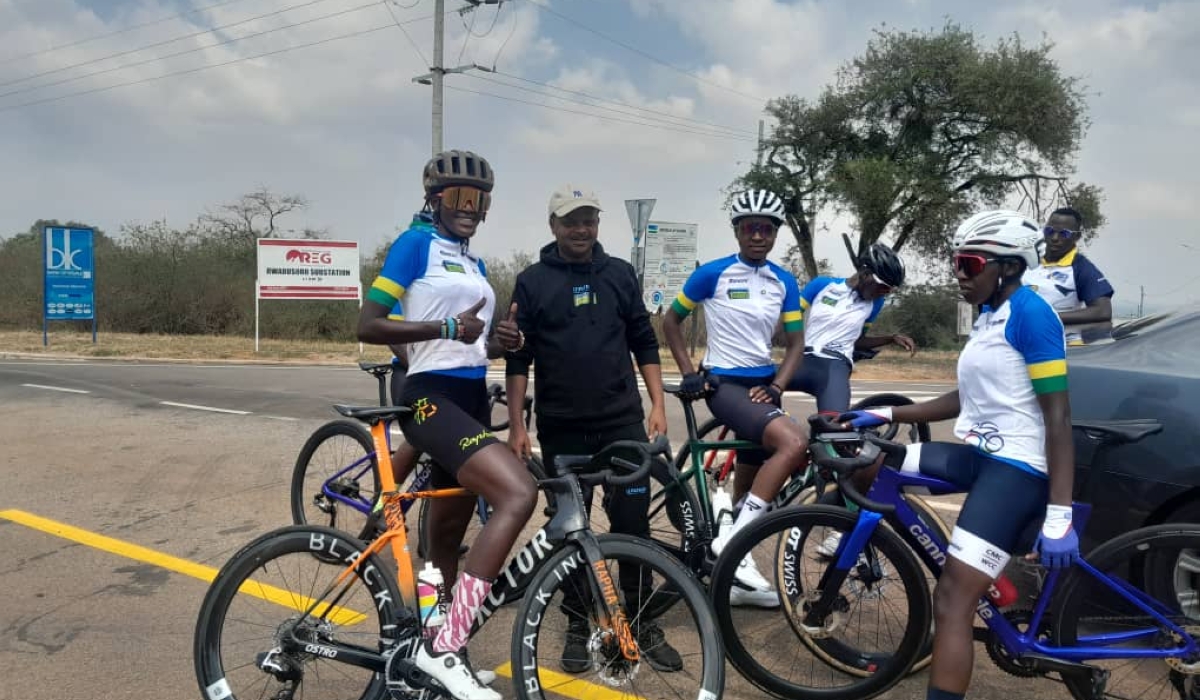Rwanda women cycling team during training session at their camp base in Bugesera. The team will be vying for not only home glory but also bag some prize money-courtesy