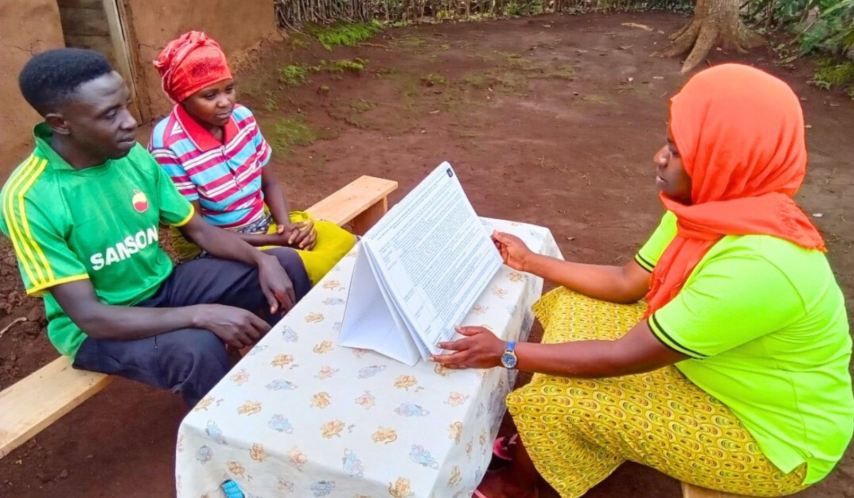 Outreach Group initiative visiting a household.