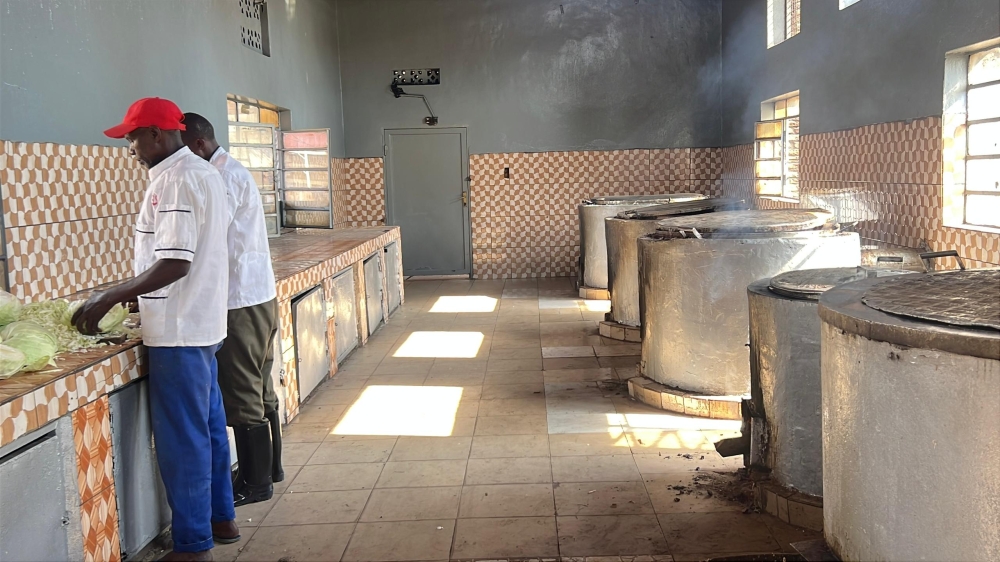 Cooks on duty at St Bernadette de Kamonyi. Uptake of clean cooking gas in schools contributed to reduction in carbon emissions. PHOTOS BY ISSA KWIGIRA