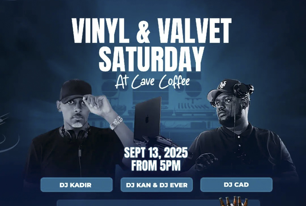 The Ruffcutz DJs are bringing the weekend heat this Saturday at Cave Coffee on KG 12 Ave. Vinyl & Velvet
