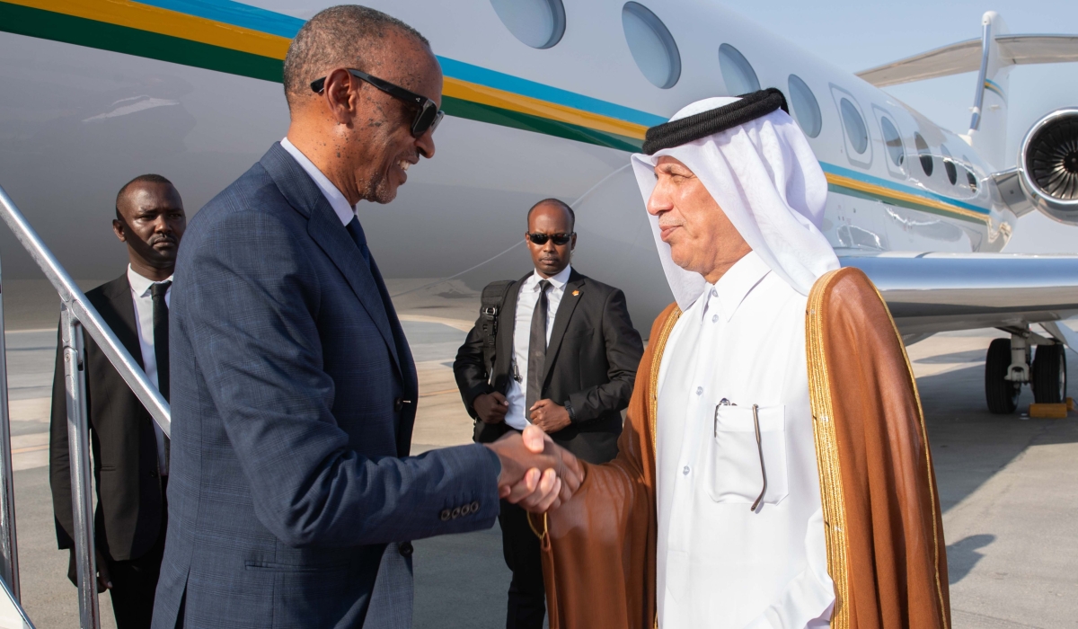 President Paul Kagame arrives in Doha, the capital of Qatar on Friday, September 12. Photo by Village Urugwiro